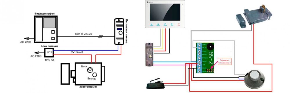 Как подключить электромагнитный замок к домофону: простая схема